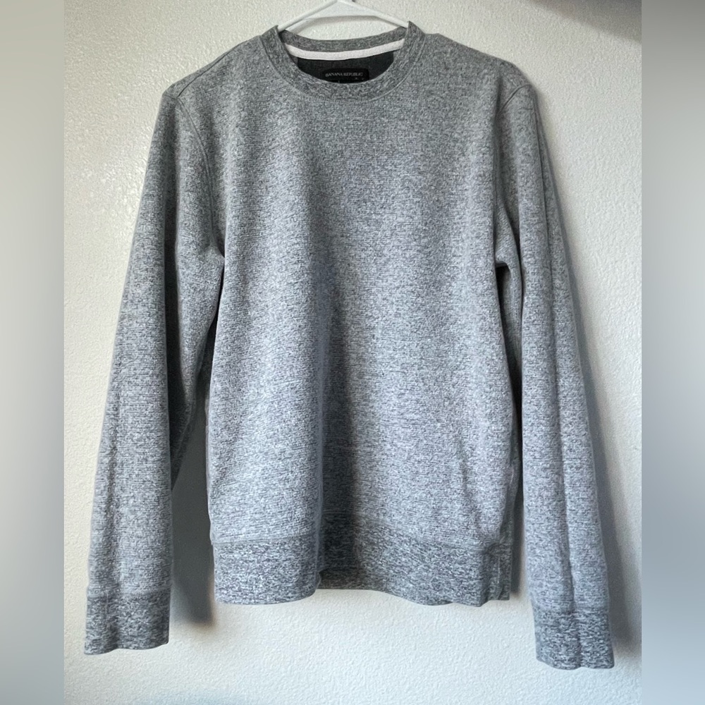 BANANA REPUBLIC, MEN, SILVER GRAY SWEATSHIRT , Size: S